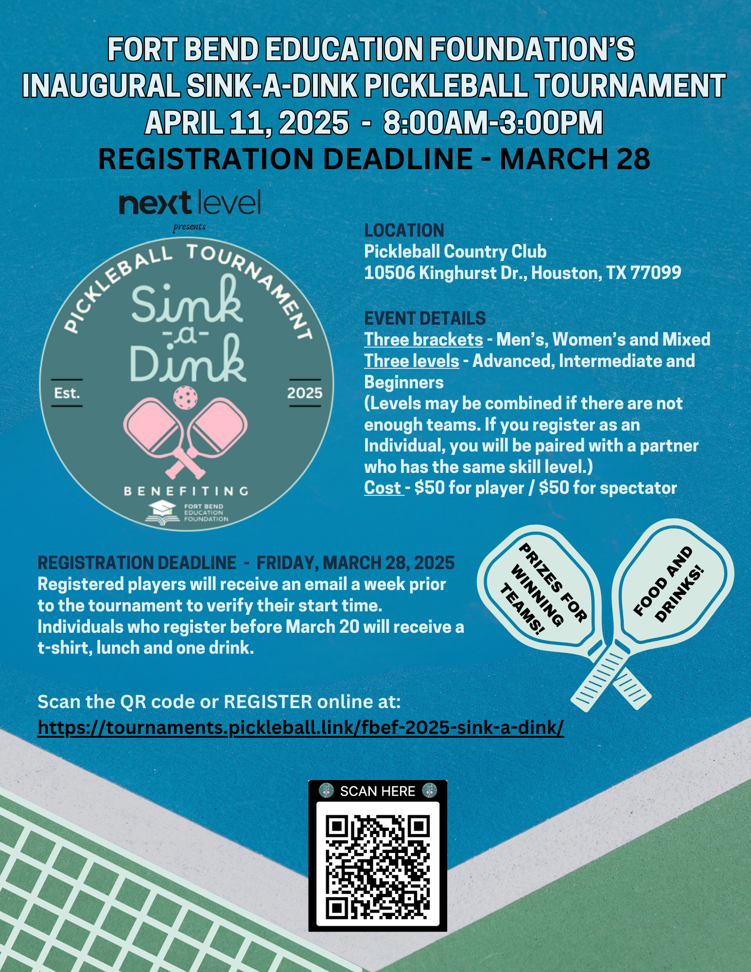 Pickleball Tournament 2025 flyer rev